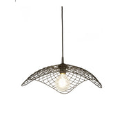 Sospensione Industrial-Nordico Parachute Acciaio Nero 1 Luce E27