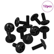 Viti a manica 12 pz Nero M4 x 10 mm Ferro CFW7161905