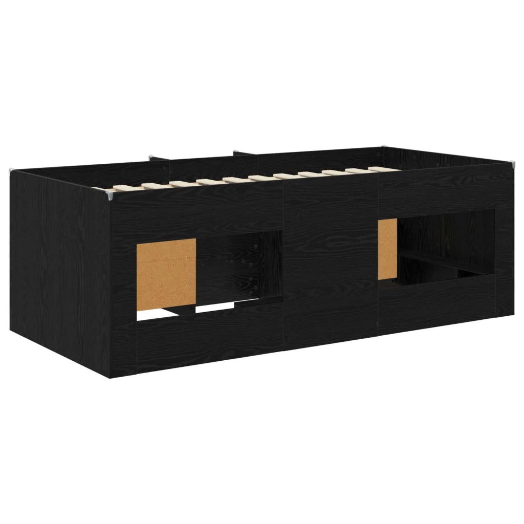 Struttura Letto Loft con Mobile 3 pz Nero Legno ingegnerizzato 3423375