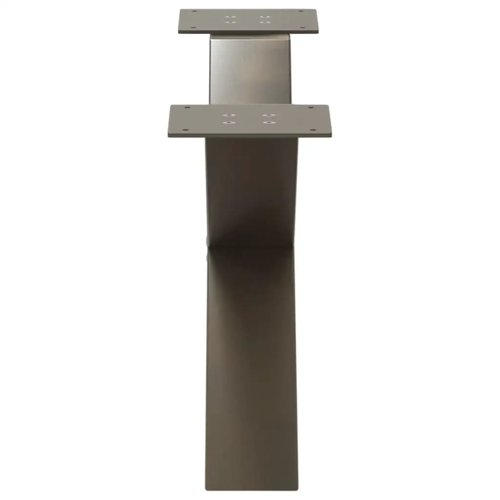 Gambe per Tavolino da Caff¨¨ a Forma di X 2 pz-Set di 2 Gamba per Tavolo Acciaio Naturale 70x(30-31) cm Acciaio 918324