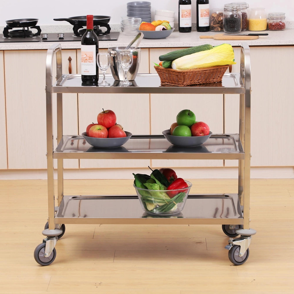 Carrello Portavivande ¨C Minimal ¨C Acciaio Inox 90,5x50,5x88,2 cm