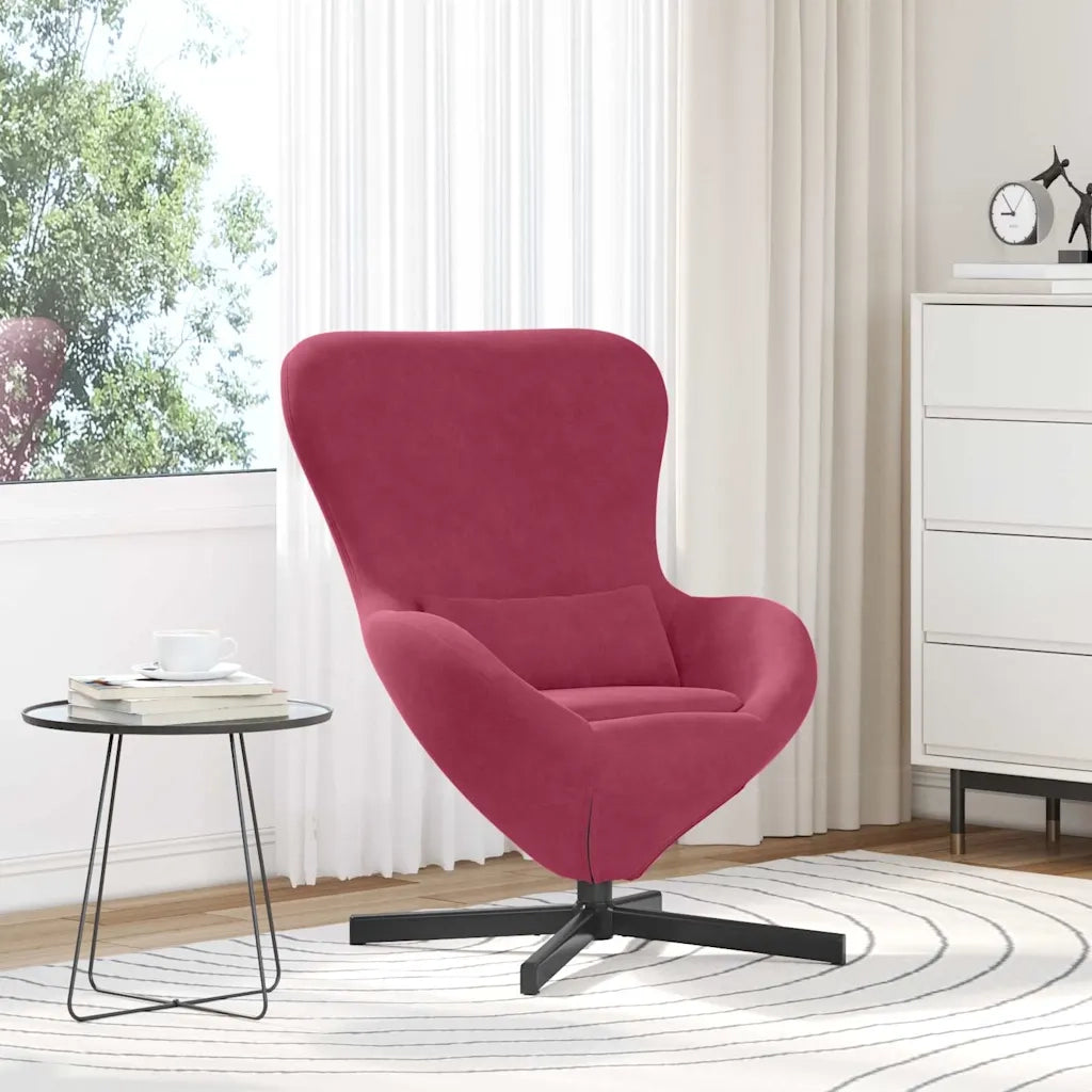 Divano Sedia-Poltrona uovo Rosso Vino 63 x 73 x 90 cm Velluto