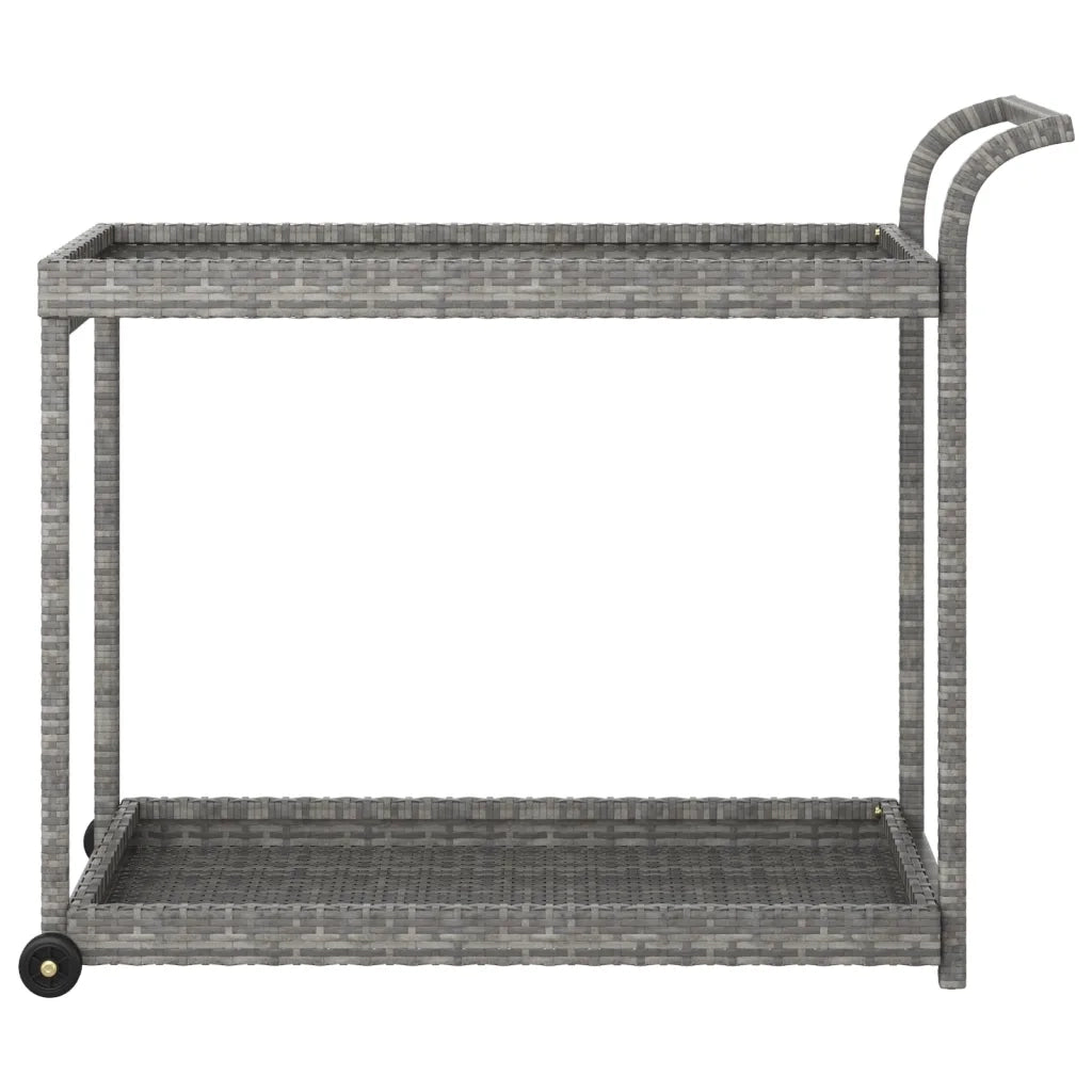 Carrello da Bar Grigio 100x45x83 cm in Polyrattan CFW9427647