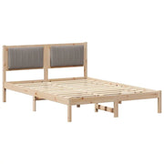 Letto matrimoniale | Letto per adulti | Letto con Testiera Rivestita Talpa 120 x 190 cm Pino massello