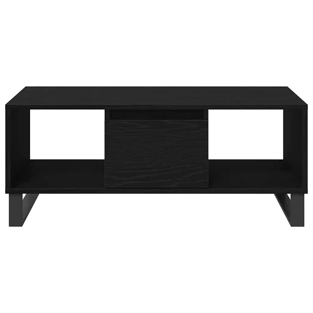 Tavolino da salotto con cassetto Rovere Nero 90 x 50 x 36.5 cm 862964
