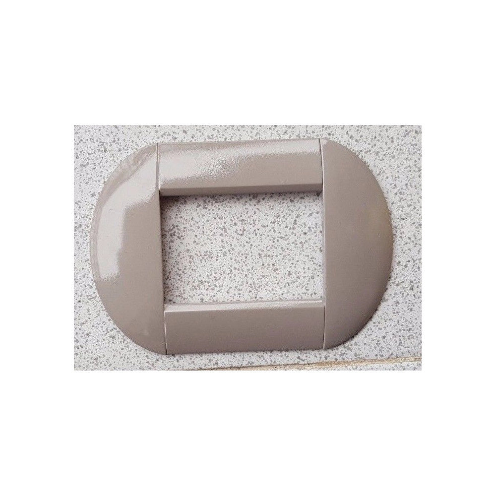 Trade Shop - Placca Placche Placchette Compatibili Living International Light Bombate Bticino - Tortora -7 Fori     -