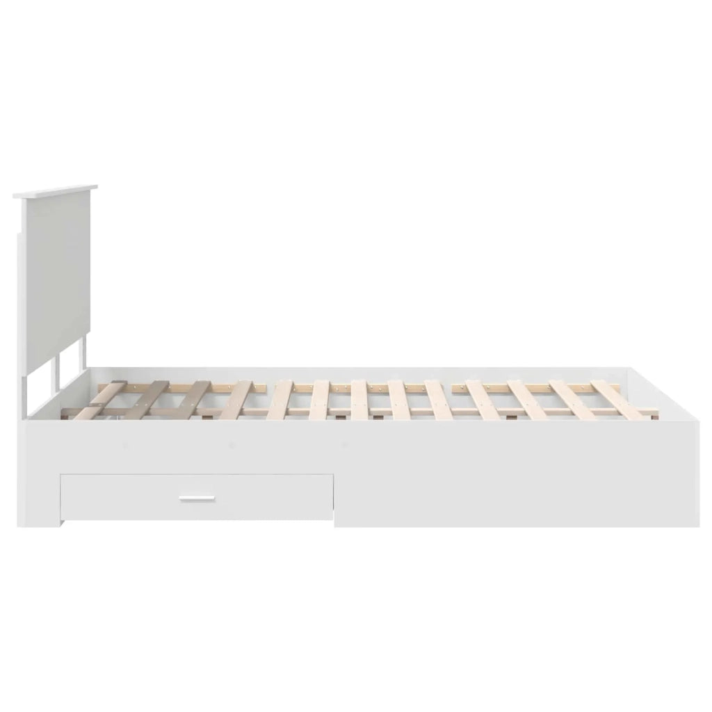 Struttura del letto Bianco 140 x 200 cm Legno multistrato