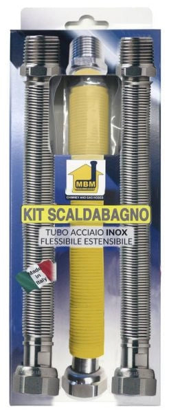 Kit scaldabagno kit caldaia flessibili estensibili 200 400 gas 1/2 mf uni 11353 2x1/2 mf acqua DM 174
