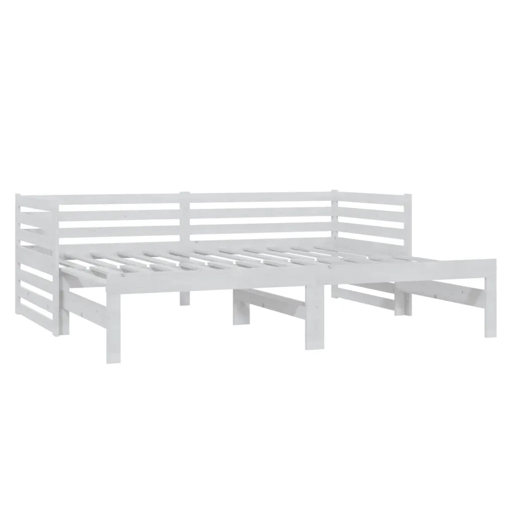 Dormeuse Estraibile 2x(90x200) cm Bianca in Massello di Pino cod mxl 64564