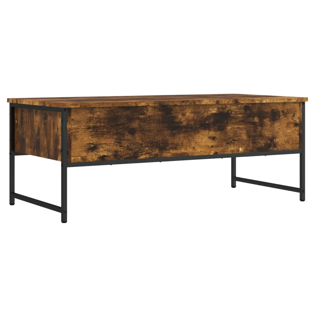 Tavolino da Salotto-Tavolino da soggiorno-Tavolo Rovere Fumo 101x49x39,5cm Legno Multistrato