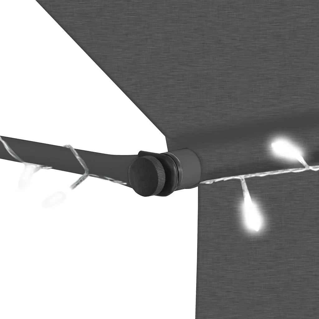 Tenda da Sole Retrattile Manuale con LED 100 cm Antracite cod mxl 6078