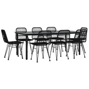 Set da pranzo/mobili da giardino in resina nera da 9 pezzi 02_0014399