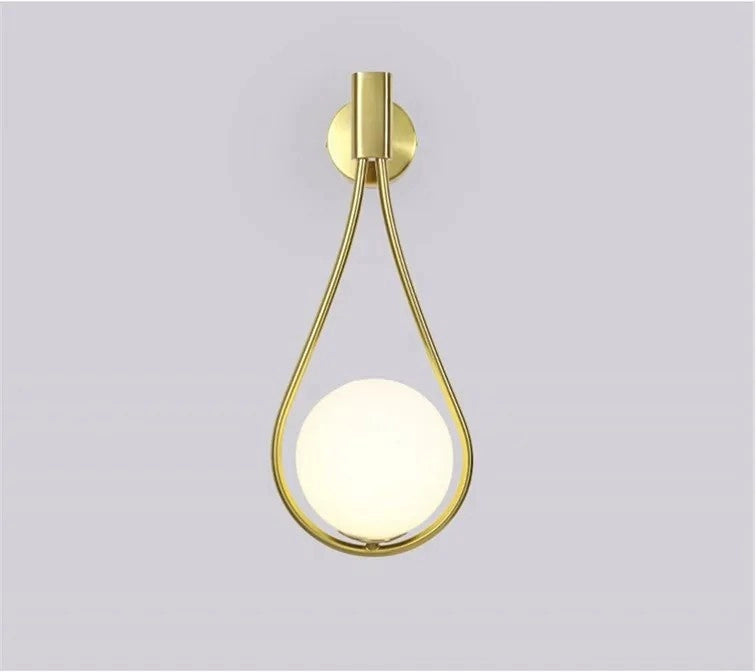 Lampada Da Parete Vetro Palla Gold APP603-1W