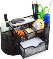 Organizzatore per scrivania a rete - multifunzionale - 1 pezzo - metallo - 21,8x10,9x10,4 cm