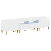 Mobile TV LED a 5 pezzi Bianco Lucido Legno ingegnerizzato 3416601