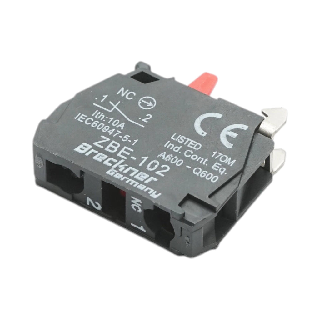 Blocco contatti ausiliari 1NC, 24V/10A 22mm LAY5 Breckner Germany
