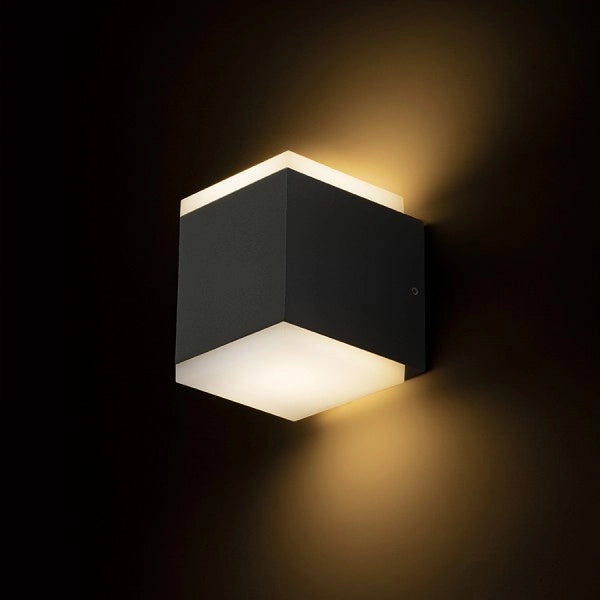 Lampada applique TIRAS II da parete grigio antracite acrilico 230V LED 2x6W IP54  3000K