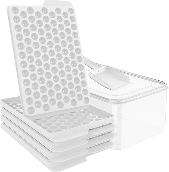4 set mini contenitori per cubetti di ghiaccio migliorati - facilmente rimovibili - 104 x 4 piccoli contenitori per cubetti di ghiaccio per raffreddare bevande caffè succo con SPEDIZIONE GRATUITA