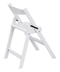 Sedia Scala Pieghevole 51x41xh75 cm in Legno Faggio Massello Bianco Laccato