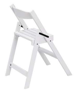 Sedia Scala Pieghevole 51x41xh75 cm in Legno Faggio Massello Bianco Laccato