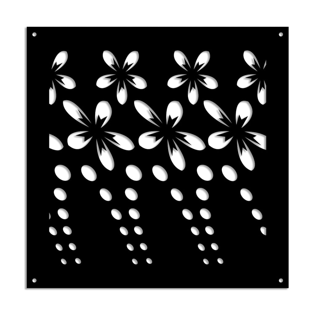 SPRING - Pannello in PVC traforato - Parasole Misura: 48x48 cm, Colore: nero