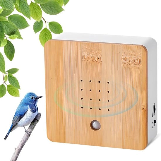 Casa degli uccelli con suono - Casa degli uccelli - Decorazione per uccelli - Giardino - Balcone - Suoni naturali - Regalo per amanti degli animali