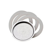 Pedrini 02CF039-RG1 Steelmoka Guarnizioni con Filtro Ricambio Caffettiera 10 Tazze Silicone Alimentare colore Bianco