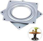 Lazy Susan Rotante 4 Pollici in Acciaio Inox per TV e Monitor - Supporto Rotante per TV e Monitor, 360 Gradi di Rotazione