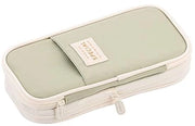 Etui in canapa, organizzatore per scuola, scala di dimensioni, accessorio per studenti e scolari (verde chiaro)
