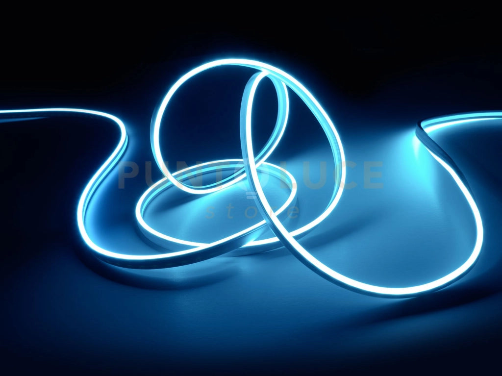 NEON STRISCIA LED 14W 1200lm, 3000K EFFETTO NEON ANCHE RGB TAGLIABILE CON TELECOMANDO MULTIFUNZIONE L. 3 METRI DIMMERABILE