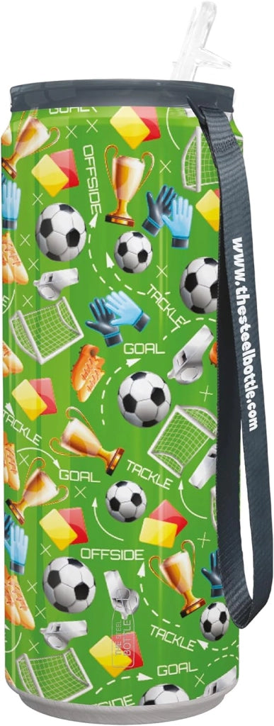 The Steel Bottle Bottiglia termica in Acciaio Inox Capacità 450 ml Chiusura Ermetica - Soccer
