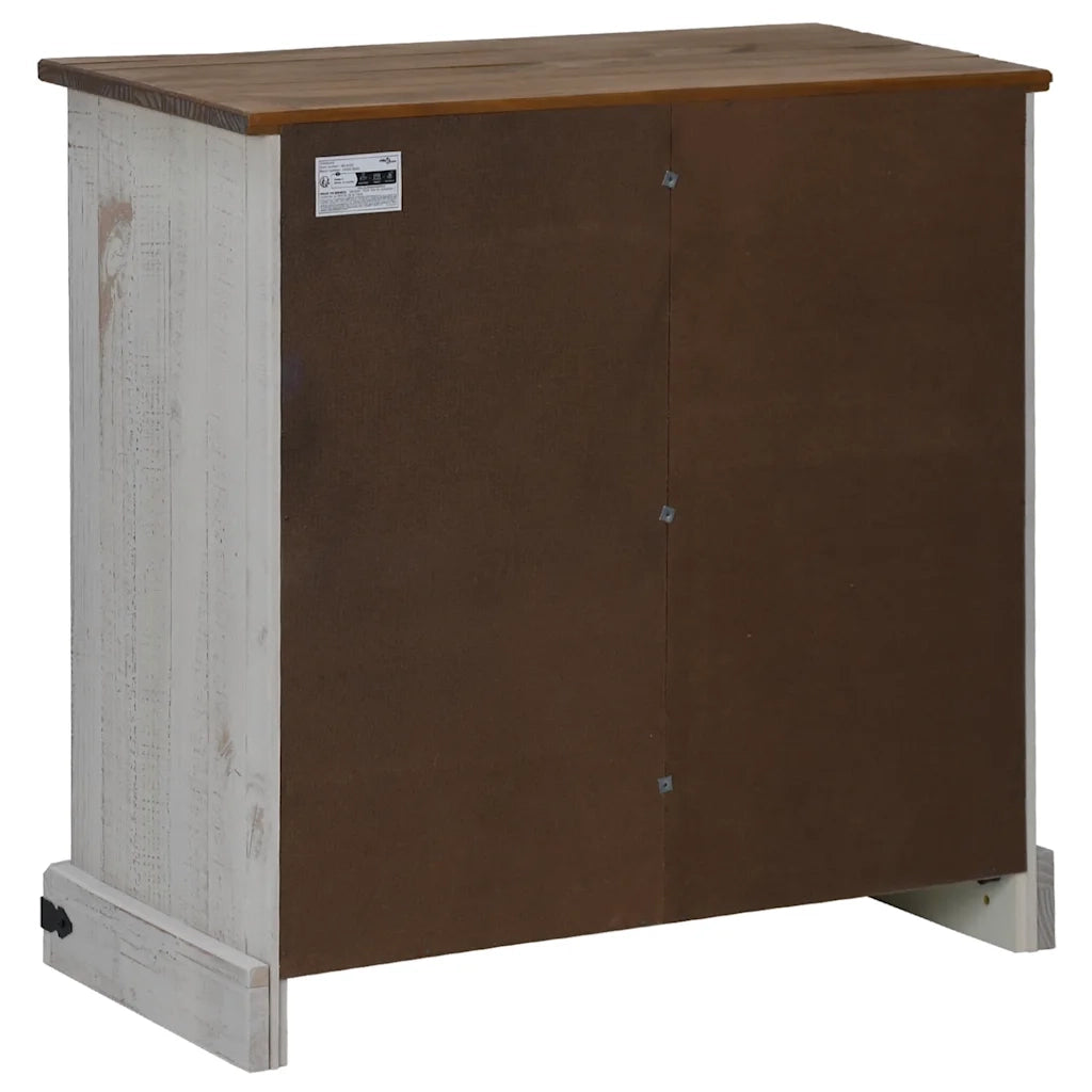 vidaXL Credenza HALDEN con Anta Scorrevole 80x40x80 cm Legno Massello