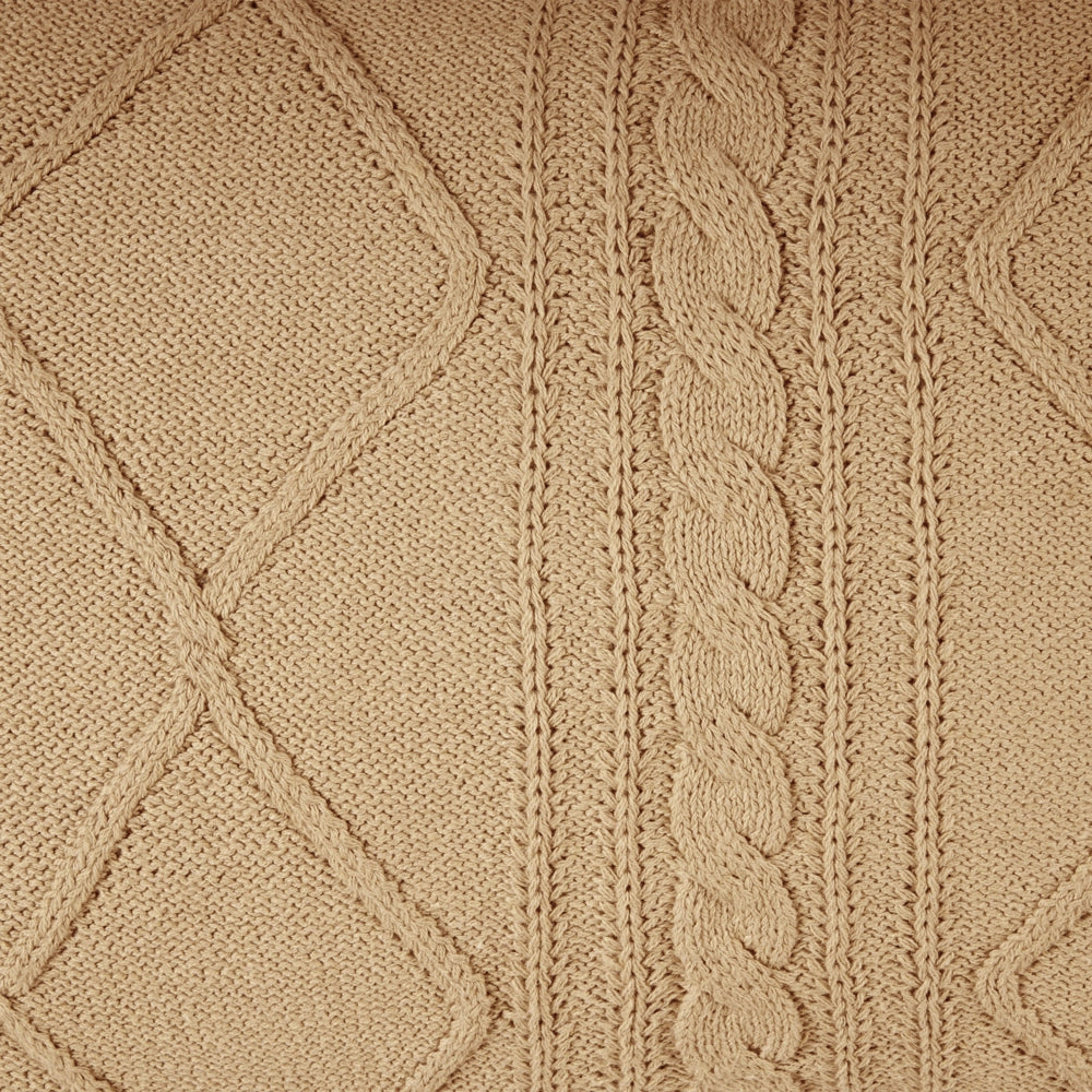 Set di 2 cuscini in cotone intrecciato beige 30 x 50 cm soggiorno camera da letto