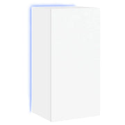 Mobile TV multimediale mensola TV credenza mobile TV sala da pranzo soggiorno camera da letto montaggio a parete con luci LED 40,5 x 35 x 80 cm bianco 02_0027886