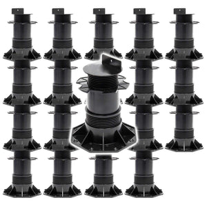 Set 20 supporti per pavimenti galleggianti Altezza regolabile 140-210mm Max 2700 kg Piedini per decking
