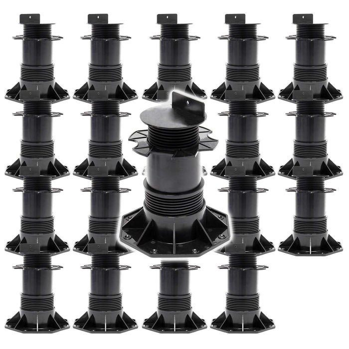 Set 20 supporti per pavimenti galleggianti Altezza regolabile 140-210mm Max 2700 kg Piedini per decking