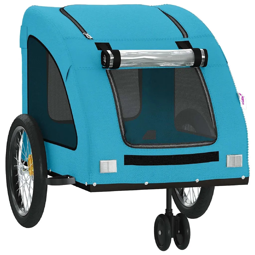 Rimorchio da Bici per Animali Blu Oxford e Ferro CFW1381071