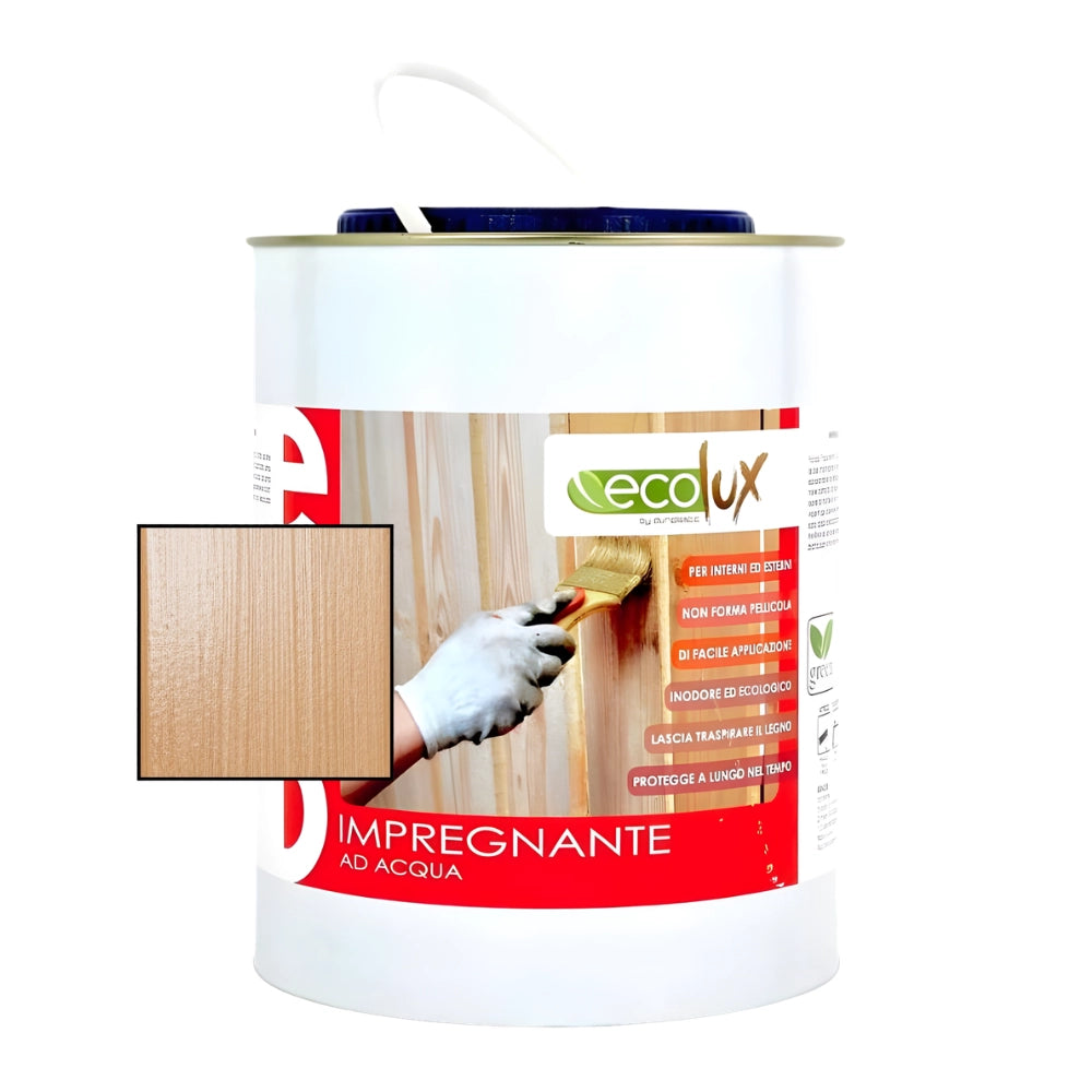 Ecolux impregnante fondo protettivo acrilico pigmentato rovere per legno *** formato 2.5 lt, confezione 1