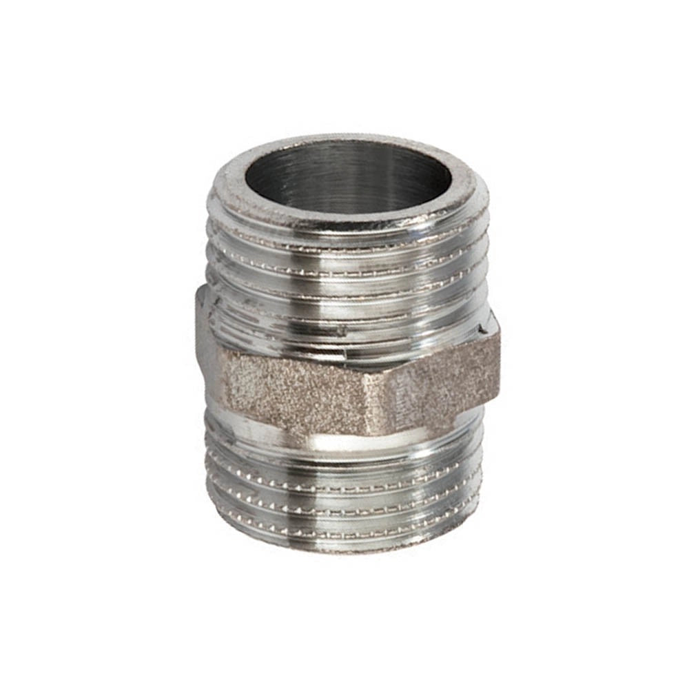 Nipplo doppio mm cromato lucido
