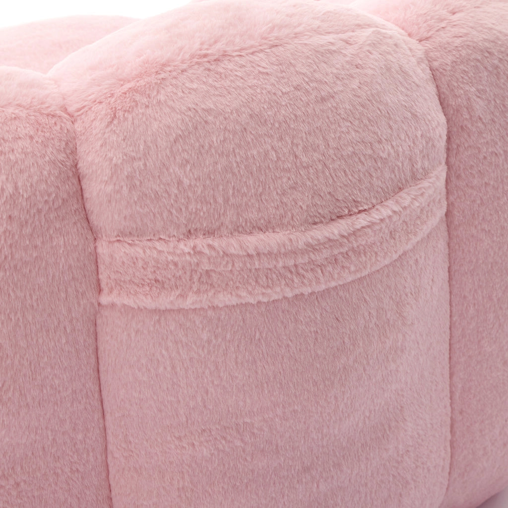 Poltrona Divanetto Lotus ¨C MINIMAL ¨C Velluto Rosa Morbido, Senza Montaggio