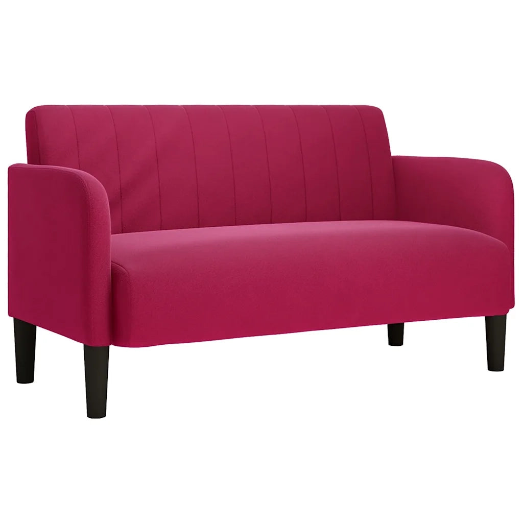 Divano Divanetto Rosso Vino 109 cm in Velluto