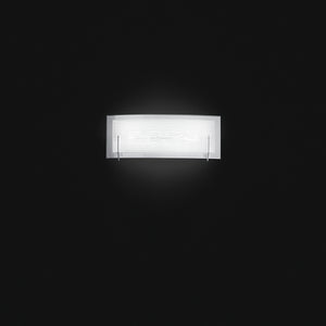 Applique Contemporanea Overlap Metallo Cromo Vetro Led 21W 3000K