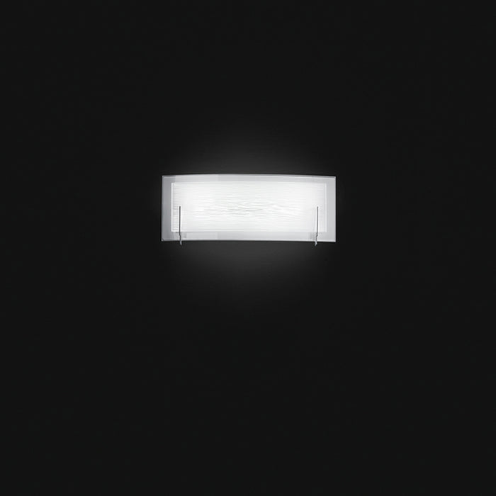 Applique Contemporanea Overlap Metallo Cromo Vetro Led 21W 3000K