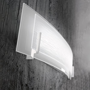 Applique Contemporanea Overlap Metallo Cromo Vetro Led 21W 3000K