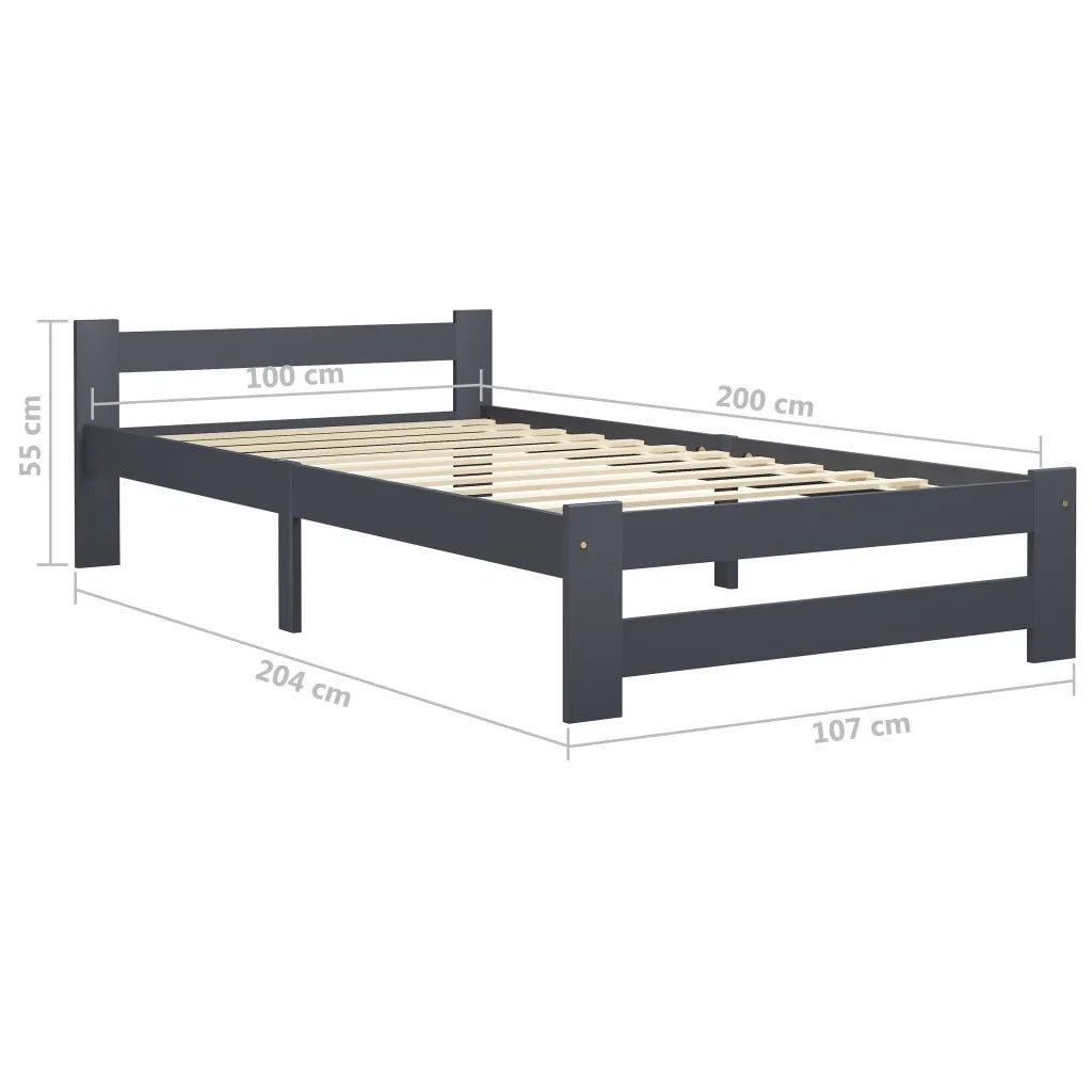 Giroletto Grigio Scuro in Legno Massello di Pino 100x200 cm cod mxl 64708
