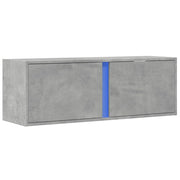 Mobile TV multimediale scaffale TV credenza mobile TV sala da pranzo soggiorno camera da letto montaggio a parete con luci LED 100 x 31 x 35 cm grigio 02_0027840