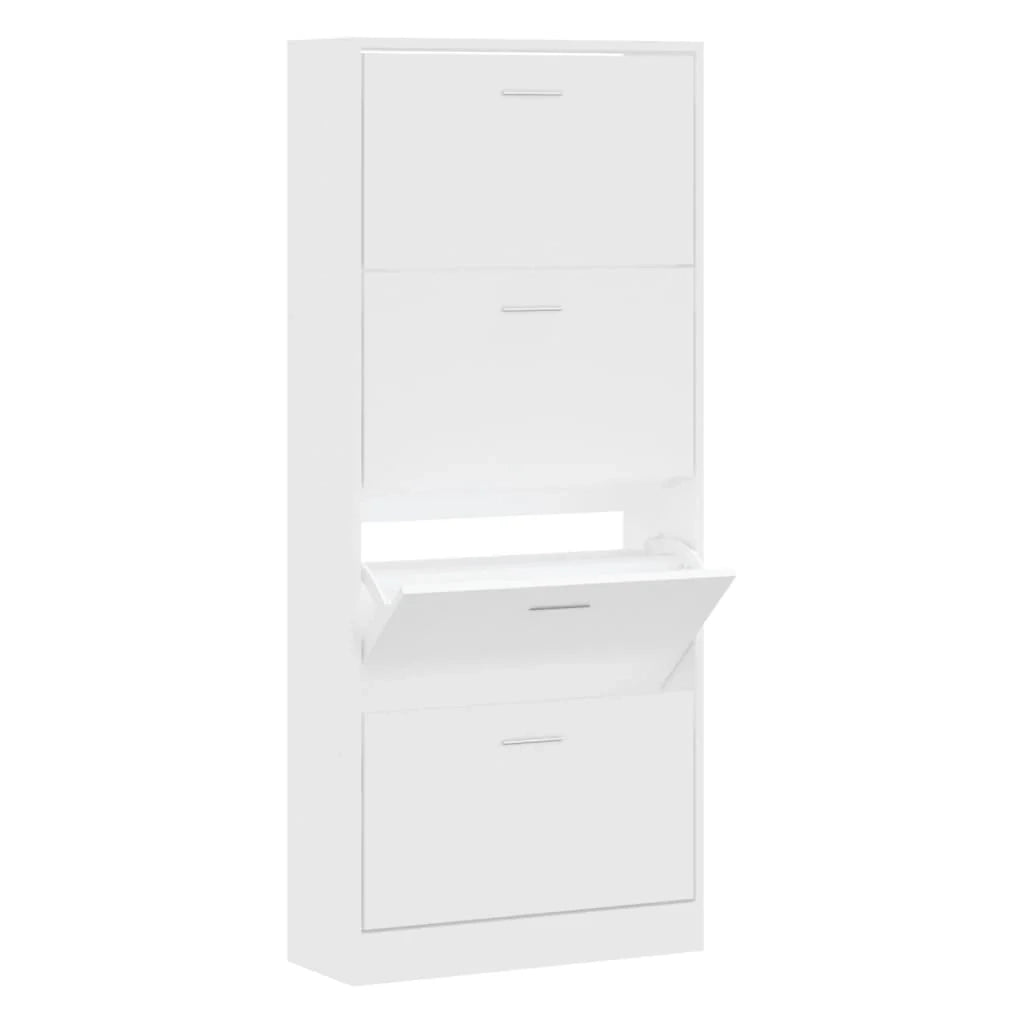 Scarpiera scarpiera mobile portaoggetti ingresso corridoio soggiorno 63 x 24 x 147 cm legno composito bianco 02_0021494