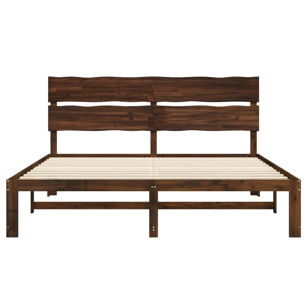 Letto matrimoniale con testiera ROSTOCK Marrone Scuro 3405497