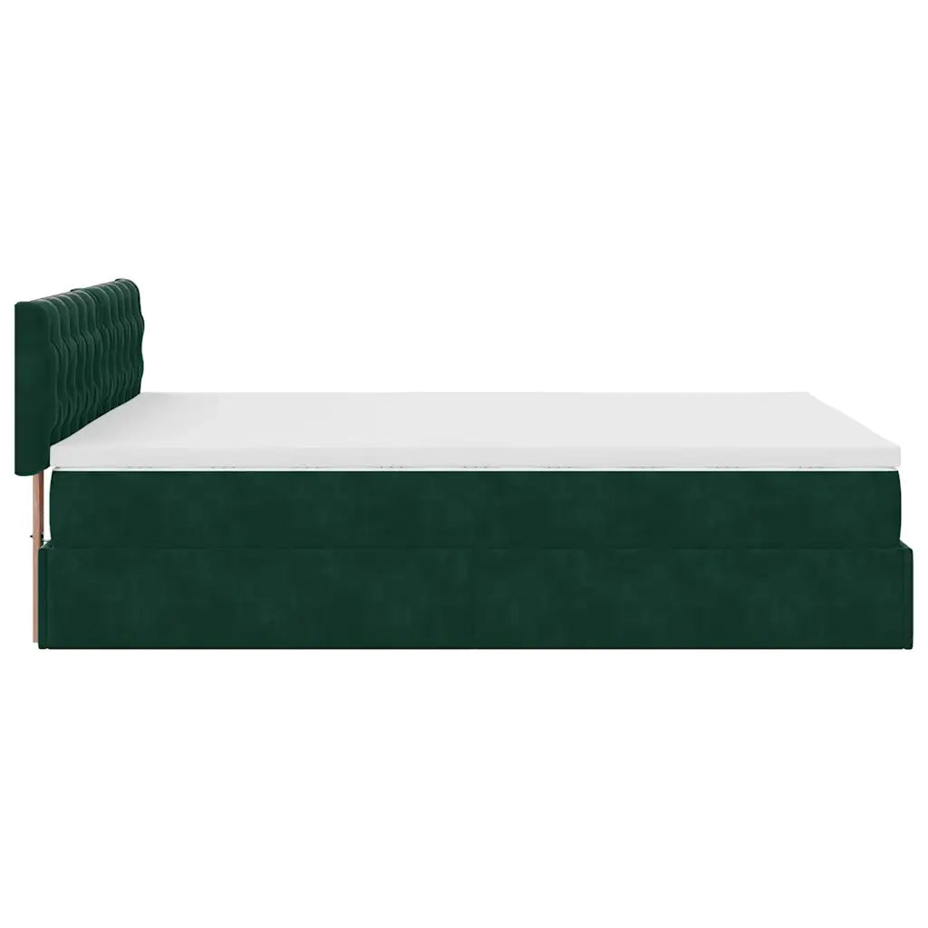 Struttura Letto Pouf con Materasso 140x200 cm in Velluto 3311852