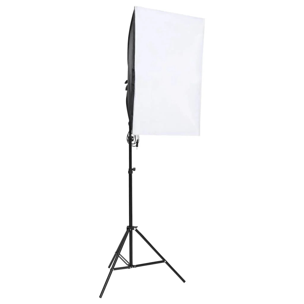 Kit per studio fotografico con illuminazione e fondale nero 02_0042411